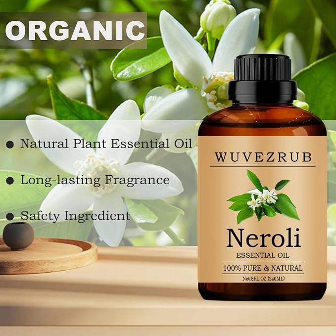 Neroli Essential Oil, 240ML Pure and Natural for Aromatherapy Diffuser - 8 Fl Oz