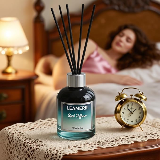 Lavender Reed Diffusers for Home, 4 oz (120mL) Aromatherapy for Relaxation & Air Freshener. Perfect for Home, Bathroom, Office & Room Decor, Calming Botanical Scent