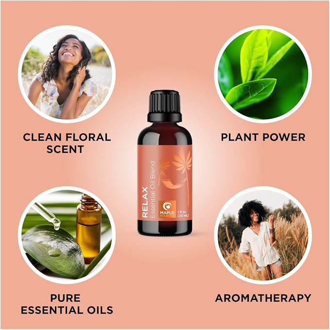 Relaxing Essential Oils for Sleep Time - Relax and Dream Sleep Essential Oil Blends for Diffuser with Pure Essential Oils Including Lavender Roman Chamomile and Ylang Ylang