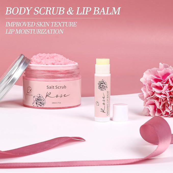 EXTALOW Spa Gifts for Women Bath and Body Gift Baskets Mothers Day Gift Rose Home Spa Set Self Care Gifts for Mom Sister Her Wife Birthday Gifts for Women Spa Kit Care Package Thank You Gift