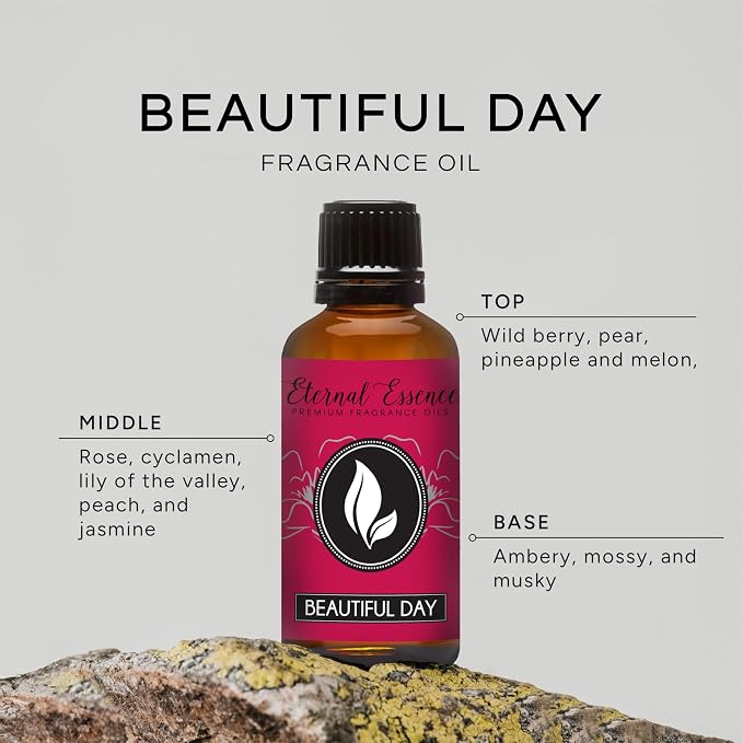 Eternal Essence Oils Beautiful Day Type 30ml Premium Fragrance Oil - for Candle, Soap Making, Aromatherapy, Diffusers, Home Care, & Humidifiers