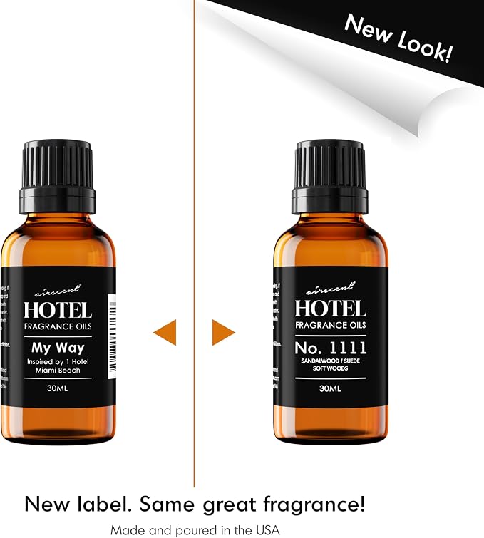 AirScent My Way Diffuser Oil No. 1111 Inspired by the 1 Hotel - 30 mL | Sandalwood Suede Soft Woods - Hotel Fragrance Oil for Ultrasonic and Waterless Diffusers and Crafting - 1 fl oz Bottle