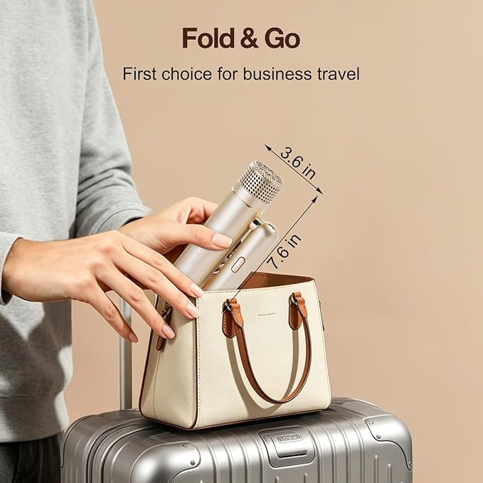 Dual-Voltage Foldable Travel Hair Dryer: Compact High Speed Plasma Diffuser Blow Dryer with Cool Shot - Lightweight/Portable -with Storage Bag & European Adaptor for All Hair Types Gold