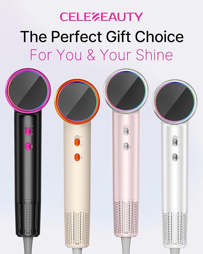 Hair Dryer Blow Dryer with Magnetic Diffuser & Nozzle, 110000 RPM Brushless Motor Ionic Hairdryer for Fast Drying & Frizz Control, Lightweight Low Noise Blowdryer for Home Travel Salon, All Hair Types