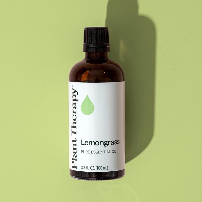Plant Therapy Lemongrass Essential Oil 100 mL (3.3 oz), 100% Pure, Undiluted, Aromatherapy, Deodorizing, and Immune Support