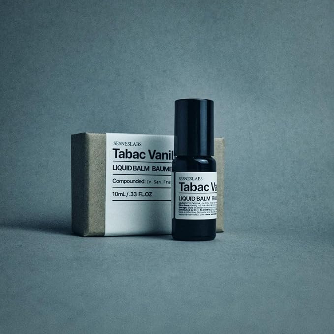 Tabac Vanille Roll-On Perfume - Alcohol Free, Aromatherapy, Unisex, Vegan - 10ml/0.33oz