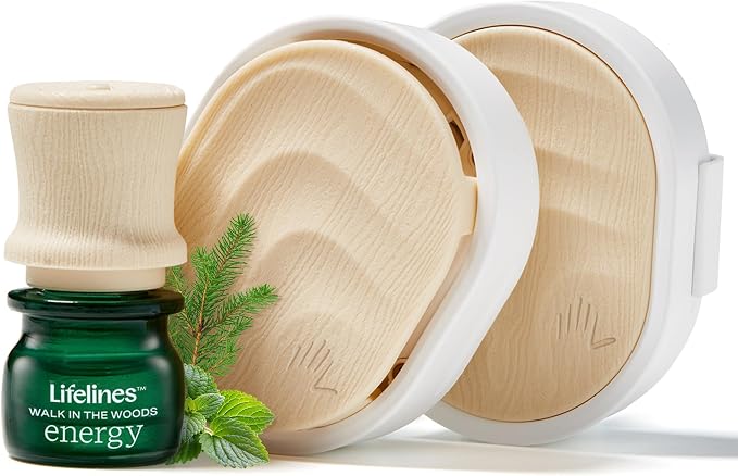 Lifelines Everyday Passive Diffuser Set - Cordless Car Diffuser & for Other Small Spaces - Essential Oil Blend with Precision Pump - Aromatherapy Alternative to Potpourri Bags, & Fragrance Sachets