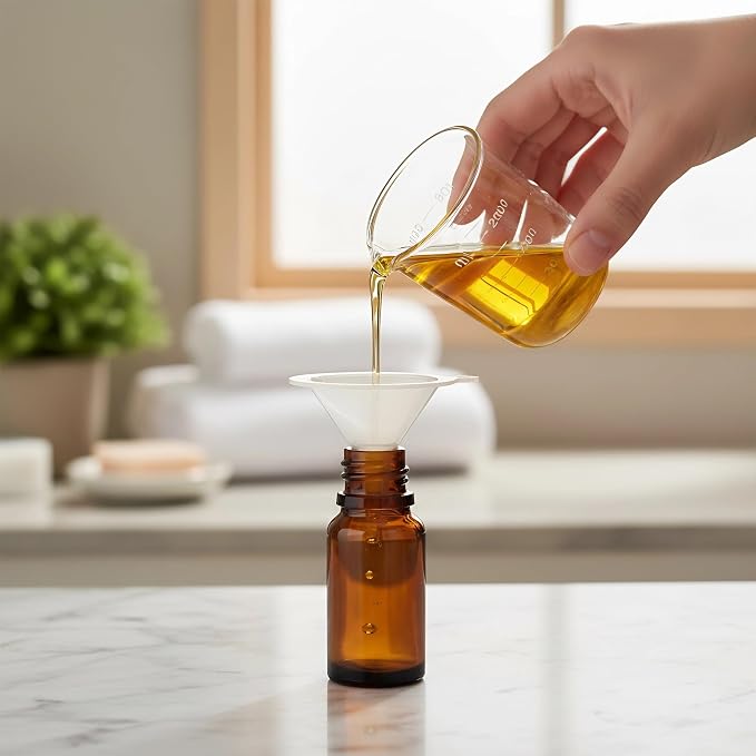10ml Empty Glass Pump Bottle Dispenser 6 Pack,Amber Travel Refillable Bottles Dispenser For Lotion Cream Essential Oil Shampoo, Small Cosmetic Containers 1/3oz (10ml Amber 6pcs)