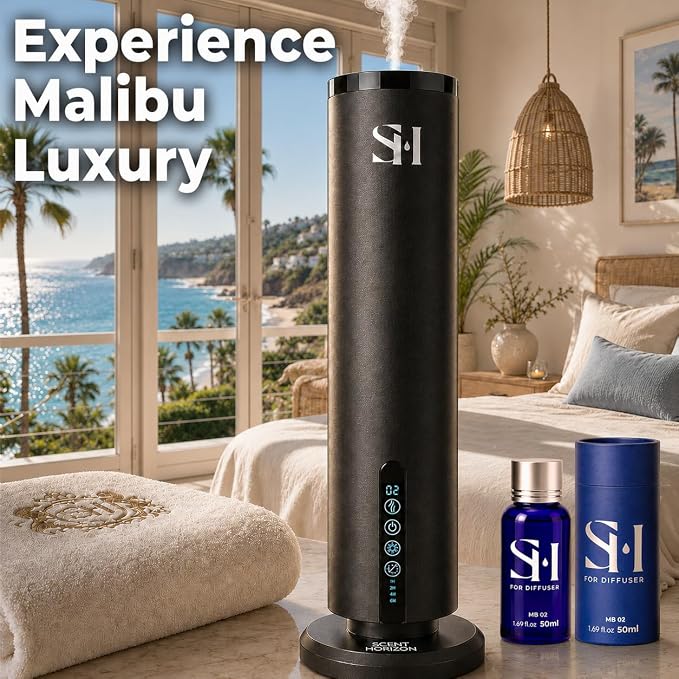 Inspired by 5-Star Hotel Malibu MB02 Hotel Scent Diffuser Oil | 1.69 Fl oz (50 ml) - Waterless Diffuser Oil Refill & Highly Concentrated Fragrance Oil, Diffuser Oil Scents, Hotel Oil Diffuser