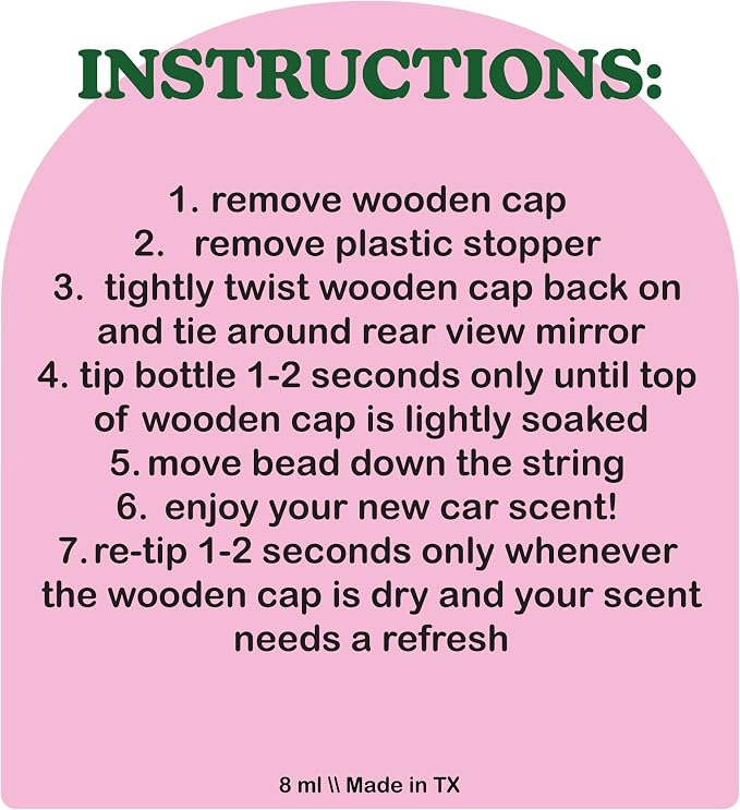 COOLGIRLCANDLES Teakwood + Mahogany Car Hanging Fragrance Oil Air Freshener for Essential Oils, Aromatherapy Automobile Diffuser, Long Lasting Bottle