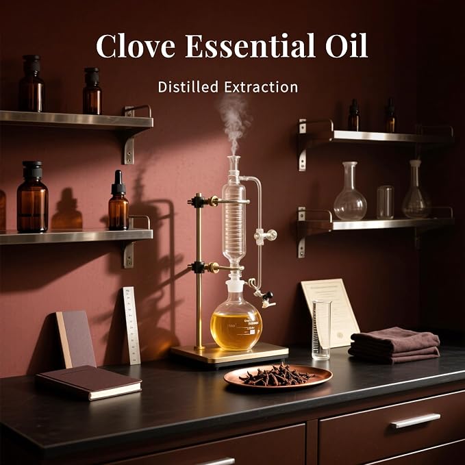 SU JUABA Clove Essential Oil 4 Oz, Aromatherapy Oil for Oral Care, Teeth & Gums, Diffuser, Skin, Hair - 118ML
