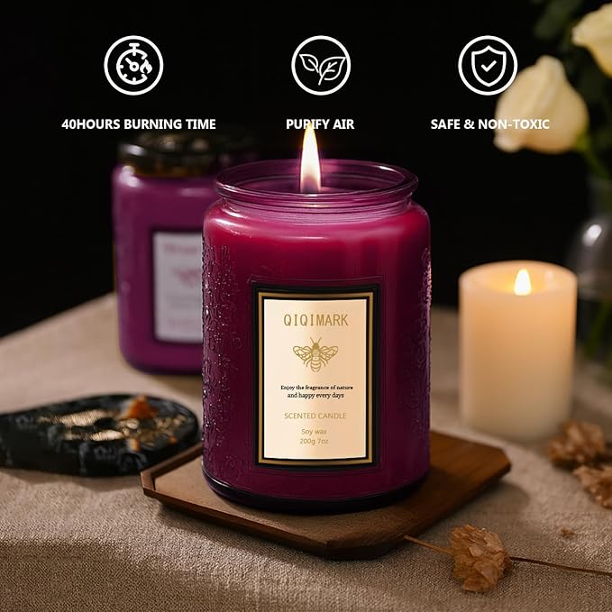 Scented Candles Set for Women, 6 Pack Soy Wax Aromatherapy Candles, Home Fragrance Set for Relaxation Stress Relief, Long Lasting Cozy Home Candles, Birthday Christmas Housewarming Gifts