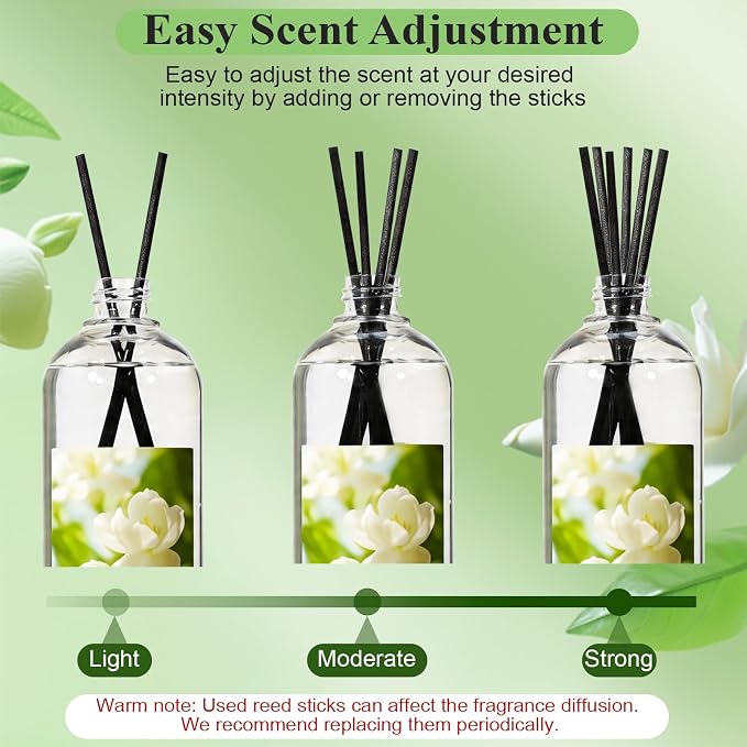 SCENTORINI Reed Diffuser Oil Refill, Jasmine Diffuser Oil 16.9 Fl Oz, Scented Essential Oil Refill Long Lasting Summer Home Fragrance for Large Space Room Spa Bathroom Home Hotel Decor