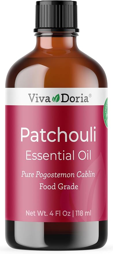 Viva Doria Patchouli Essential Oil, 100% Pure, Natural Essential Oil, Undiluted, for Aromatherapy | Food Grade, 118 mL (4 Fluid Ounce) ASIN