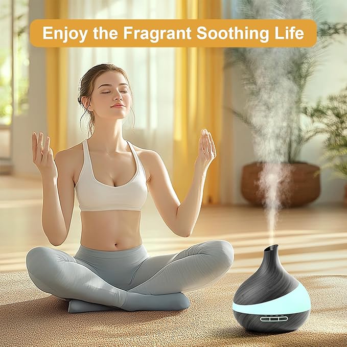 Essential Oil Diffuser for Women, 𝟓𝟎𝟎𝐦𝐥 Aromatherapy Diffuser:𝟏𝟒-𝐂𝐨𝐥𝐨𝐫 LED, Dual Mist 30/60ml/h, Remote Control, Auto Shut-Off, Hotel Spa Bedroom