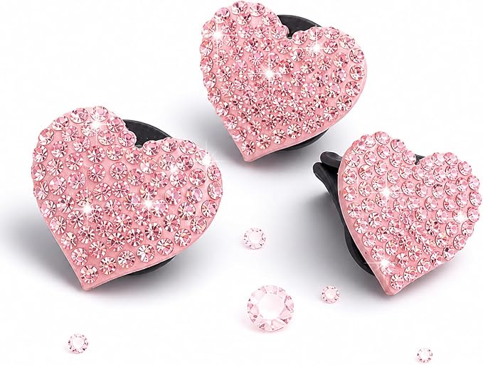 6 pcs Pink Heart Car Air Vent Clips Coquette Cute Girly Car Decor Accessories Interior Aesthetic Decorations Charm Stuff for Women Girl