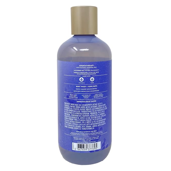 Bath & Body Works Aromatherapy Sleep Lavender + Vanilla Essential Oil Pillow + Perfume Mist, Ultimate Hydration Body Cream, Body Wash & Foam Bath with a Lavender Dream Bar Soap