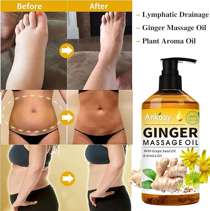 3 Pack Massage Oil for Massage Therapy,Sore Muscle Arnica Oil & Relaxing Lavender Oil & Ginger Oil Lymphatic Drainage & Massage Ball,Fathers Day Gift for Husband,Dad,Gifts from Wife,Daughter