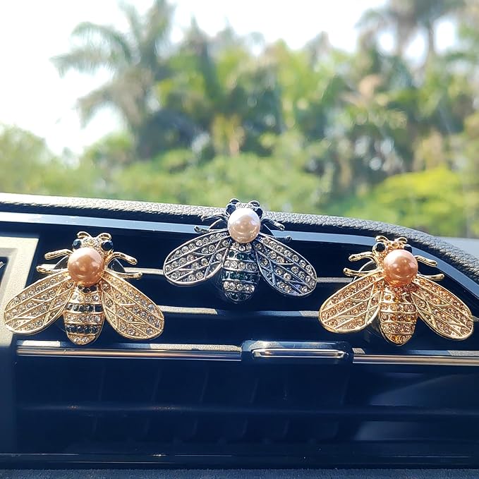 Bling Car Air Freshener Vent Clips, Cute Diffuser Vent Clip Decoration, Unique Car Accessories for Women and Men