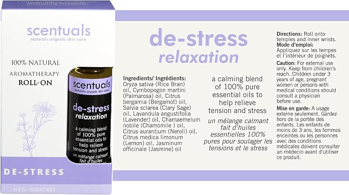 Essential Oil Blend Roll On, Lavender Essential Oil, Chamomile, Neroli & Lemon Essential Oils, 100% Pure, Aromatherapy (9 ml | 0.3 oz)
