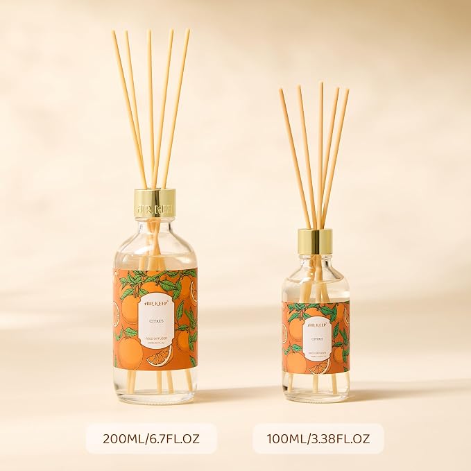 Airkeep Reed Diffuser Oil Set with Reed Sticks,Rose Aromatherapy Oil Scent Diffuser for Home Office Bathroom Decoration Perfume and Gifts 3.38oz/100ml