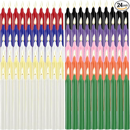 100 Pack Multicolor Spell Chime Candles – Premium Mini Unscented Taper Candles for Rituals, Prayer, Meditation, Altar, Spells – 4" Tall – Ideal for Witches & Spiritual Practices
