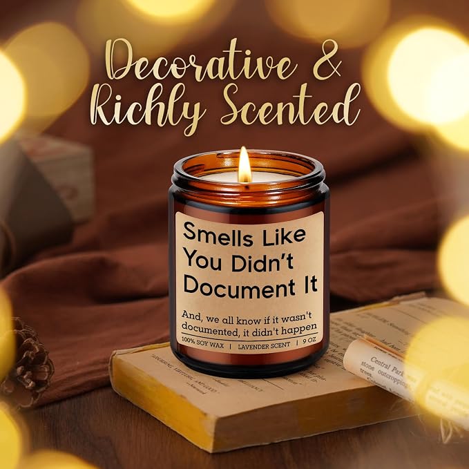 LEADO Candle, Human Resources Gifts - Funny Fathers Day, Birthday, Work Gifts for Boss, Coworker, Manager, Nurse, Assistant, Principal, Supervisor, Social Worker - HR Office Decor for Women, Men, Lady