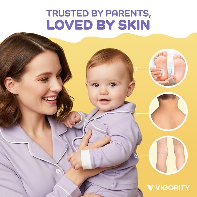 Vigority Magnesium Lotion for Kids & Babies Sleep - Bedtime Body Cream with Vanilla, Multi Vitamins & Botanical Extracts – Soothing Topical Magnesium for Relaxation, Calming & Soothing Relief