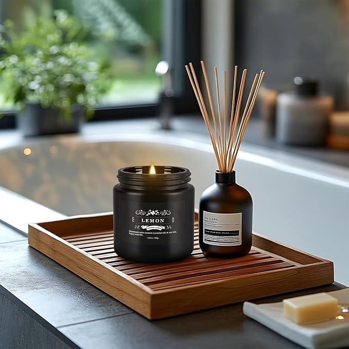 WPONSZU 12 Pcs Halloween Scented Candles with Added Natural Essential Oils, 3.05oz, Suitable for Various Festivals, Parties, Yoga, and Home Scene(Black)