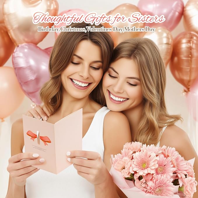 Mothers Day Gifts for Sister: Eletorot Unique Pink Spa Relaxation Baskets Set, Christmas, Holiday, Birthday, Valentines Day Presents for Her from Sisters