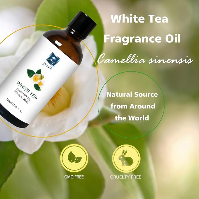 GM Gumili White Tea Diffuser Oil 3.38Oz – Premium White Tea Essential Oils Blend for Diffuser, Home Fragrance, Relaxation & Aromatherapy – Freshy Scent 100ml