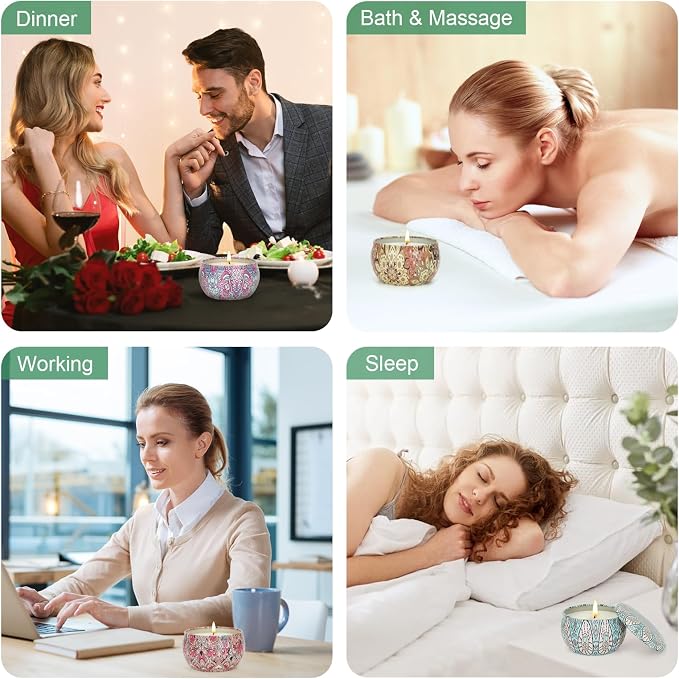 Scented Candles Gifts for Women 4 Pack Aromatherapy Candle Up to 90 Hours Home Scented Candles Set Soy Wax Candles for Christmas Day, Birthday, Mothers Day, Valentine's Day