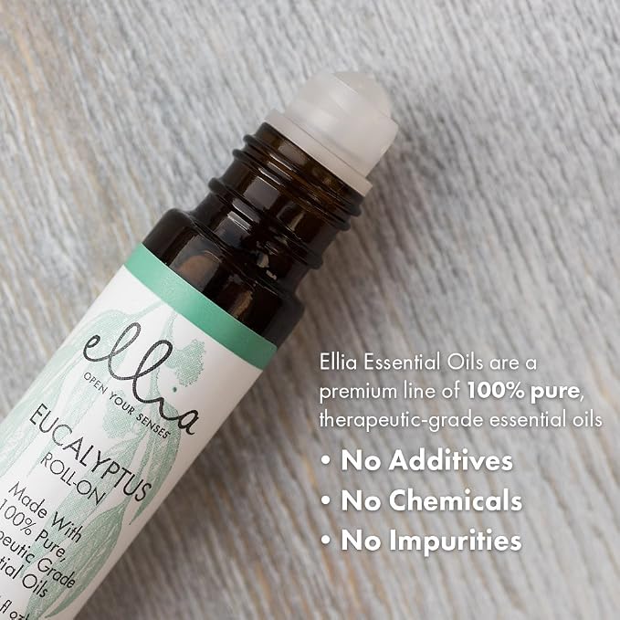 Ellia Eucalyptus Essential Oil Roll-On | 10ml, 100% Pure, Therapeutic Grade