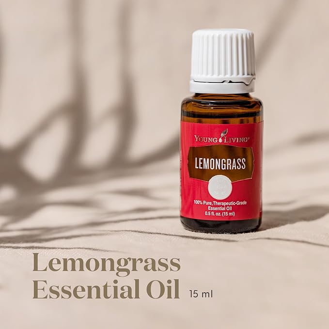 Young Living Lemongrass Essential Oil | 15 ml | Fresh Citrus Aroma for Diffusers, Massage & Aromatherapy | Cymbopogon Flexuosus Botanical Oil | Bright Lemon Scent | Seed to Seal Quality