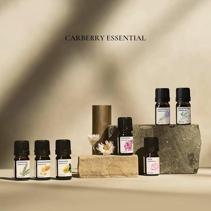 Essential Oils Set 100% Pure Oils Top 12 Oils Gift Kit for Diffuser Home Lavender,Peppermint,Eucalyptus,Lemongrass,Orange,Rosemary,Grapefruit,Frankincense,Geranium,Rose,Bergamot 12x10ml