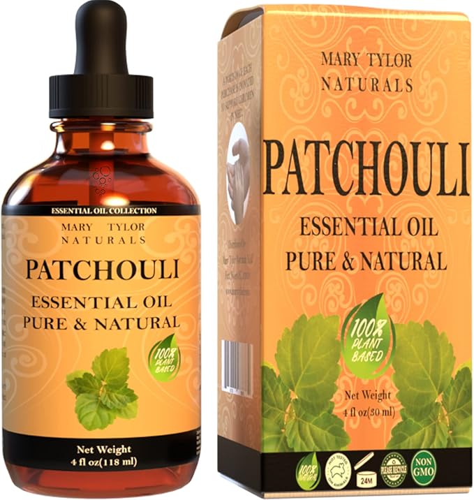 Patchouli Essential Oil (1 oz) by Mary Tylor Naturals 100% Pure Essential Oil, Therapeutic Grade, Great for Aromatherapy, DIY Projects and Much More!