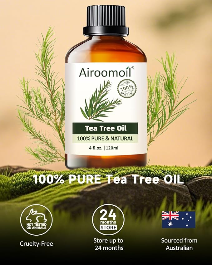 Tea Tree Essential Oil 4 fl oz – 100% Pure Melaleuca Oil for Diffuser, Home Cleaning, Laundry Freshener, DIY Soap & Candle Making – Large Size for Everyday Use