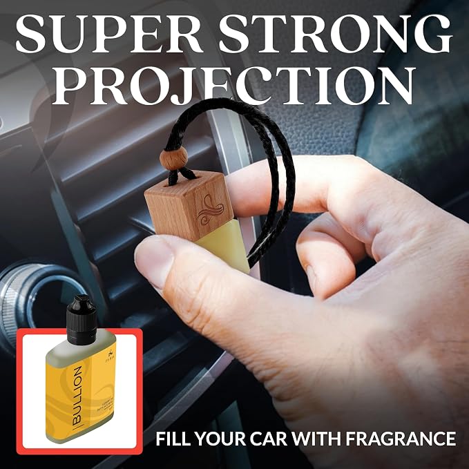 Bullion Car Air Fresheners (Refill) | Affordable Car Air Fresheners for Men | 50ml Diffuser Refill | 6 Months Freshener Long Lasting | Gift-Ready Men's Pefume by Perfa