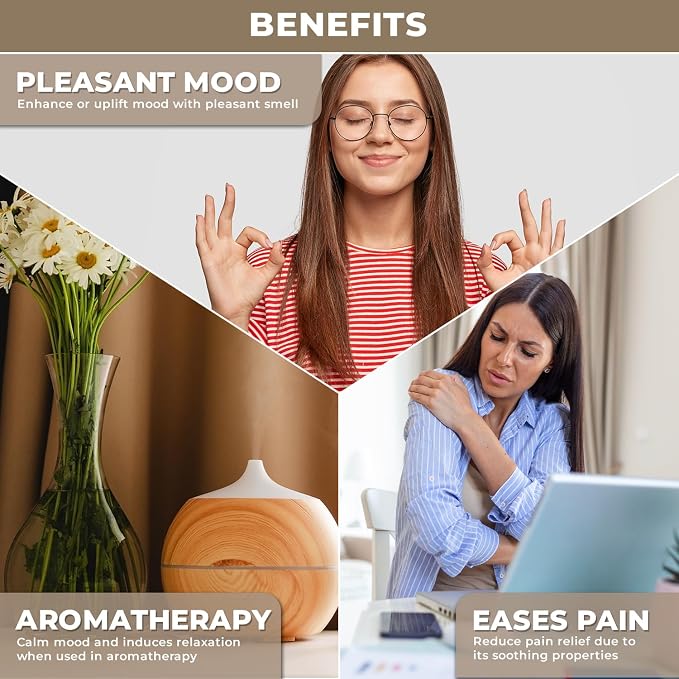 100% Plant Based Frankincense Essential Oil for Skin, Face, Aromatherapy & Diffuser - Pure & Organic Frankincense Oil for Anti-Aging, Wrinkles & Dull Skin