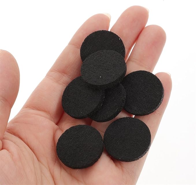 GLEAVI Aromatherapy Diffuser Refill Pads 100Pcs Cotton Essential Oil Diffuser Pads 0.86X0.86X0.11In for Car Vent Clip Necklace Air Freshener Replacement