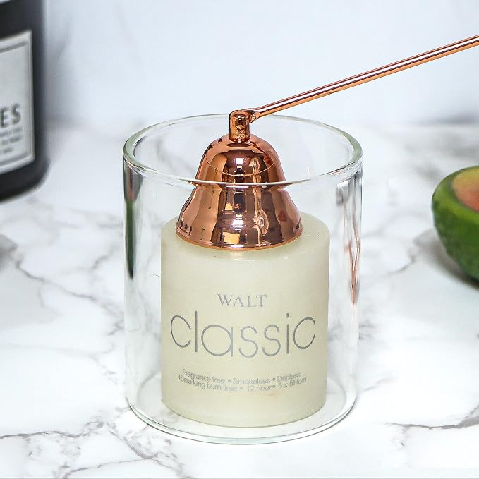 4 in 1 Candle Accessory Set - Wick Cutter, Snuffer, Dipper & Electric Lighter - Gifts for Candle Lovers (Champagne)