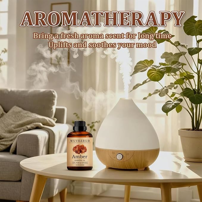 Amber Essential Oil 240ML - 100% Pure and Natural Oils for Aromatherapy Diffuser - 8 Fl Oz/Amber