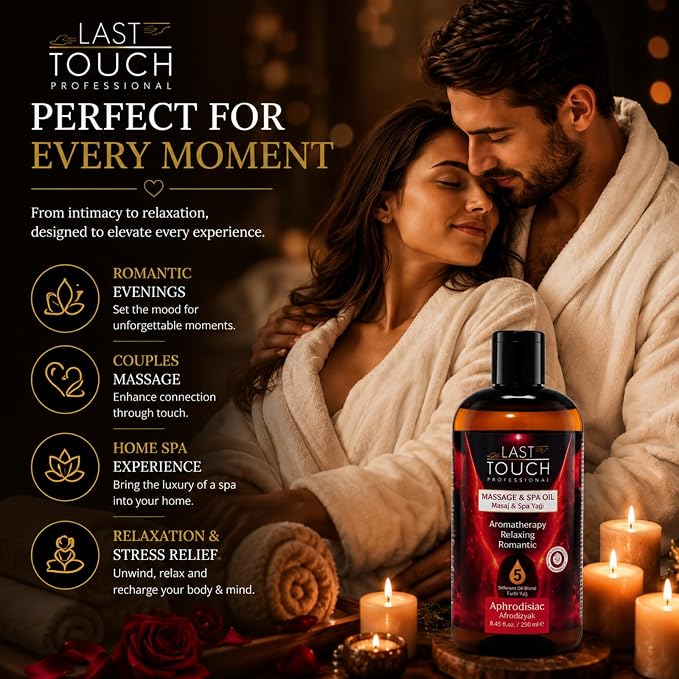 Aphrodisiac Massage Oil for Couples - Massage Oils for Date Night - Massage Oil for Massage Therapy - Aromatherapy Oil for Intimate Moments -Aphrodisiac Massage Oils - Muscle Relaxer Oils 8.45 Fl Oz.