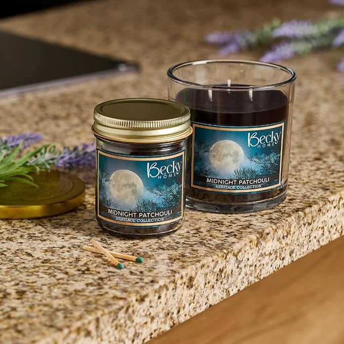 14.5oz Patchouli Scented Candles for Home, 60 Hrs Soy Wax Candle for Stress Relief, House Aromatherapy Candle Fall Gifts for Men and Women