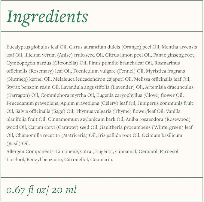 Swiss Just - Oil 31-20ml Bottle - Essential Oil Blend - Ideal for Massage, Bath, and Aromatherapy