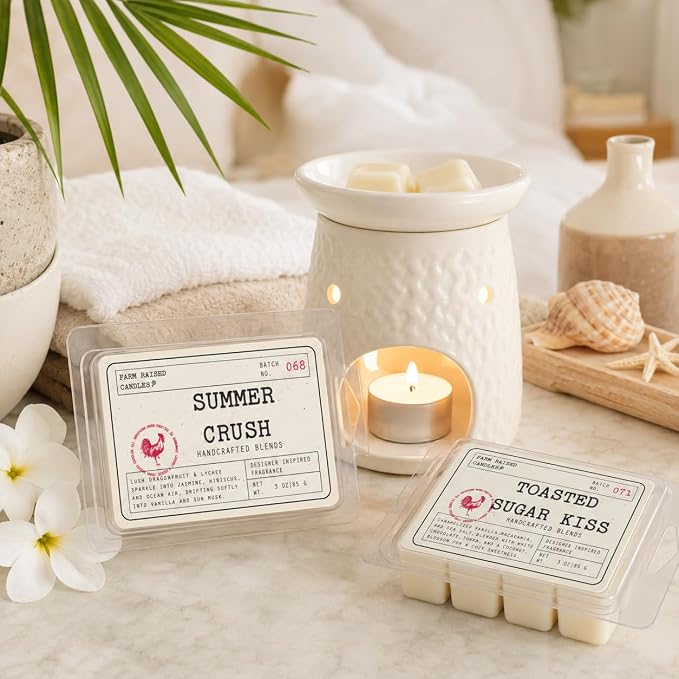Summer in Rio - Soy Wax Melts 5 Pack, 15 oz Total – Beach Wax Melts, Coconut Vanilla Caramel & Tropical Fruit Scented Wax Cubes for Wax Warmers