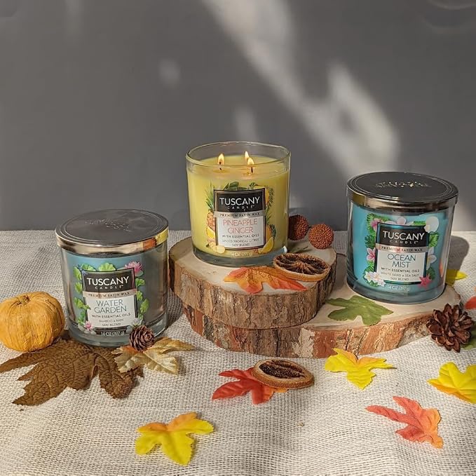 Tuscany Candle Pineapple Ginger Premium Satin Wax Scented Candle