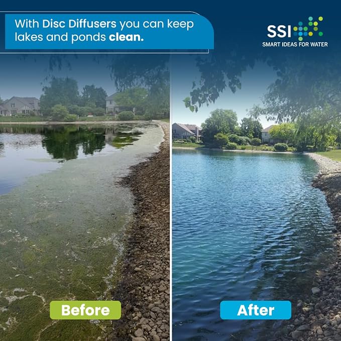 Thunder Parts ECO350-E | 12” EPDM Fine Bubble Disc Diffuser - Aerators for Ponds, Aquarium or Water Treatment | SSI Aeration Original
