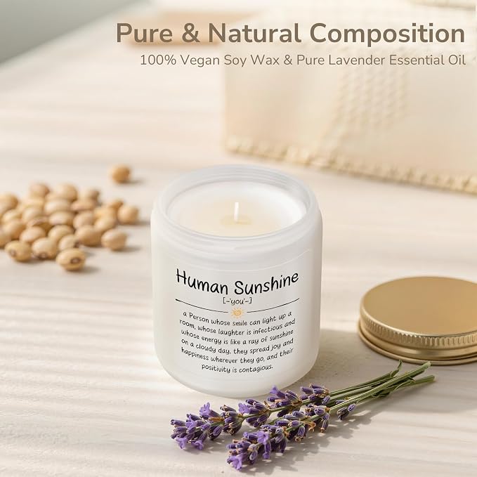 Teacher Gifts, Thank You Gifts for Women - Appreciation Gift for Women Friends Coworkers Boss Nurses, Retirement Gift for Woman- Lavender Candle
