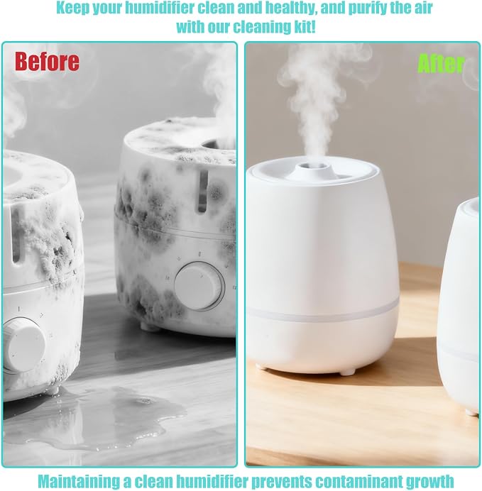 13pcs Humidifier Cleaning Brush Set, Mini Detail Cleaning Brushes Small Cleaner Kit Tool for Household Humidifiers Keyboards Tiles Bottles & Tight Spaces